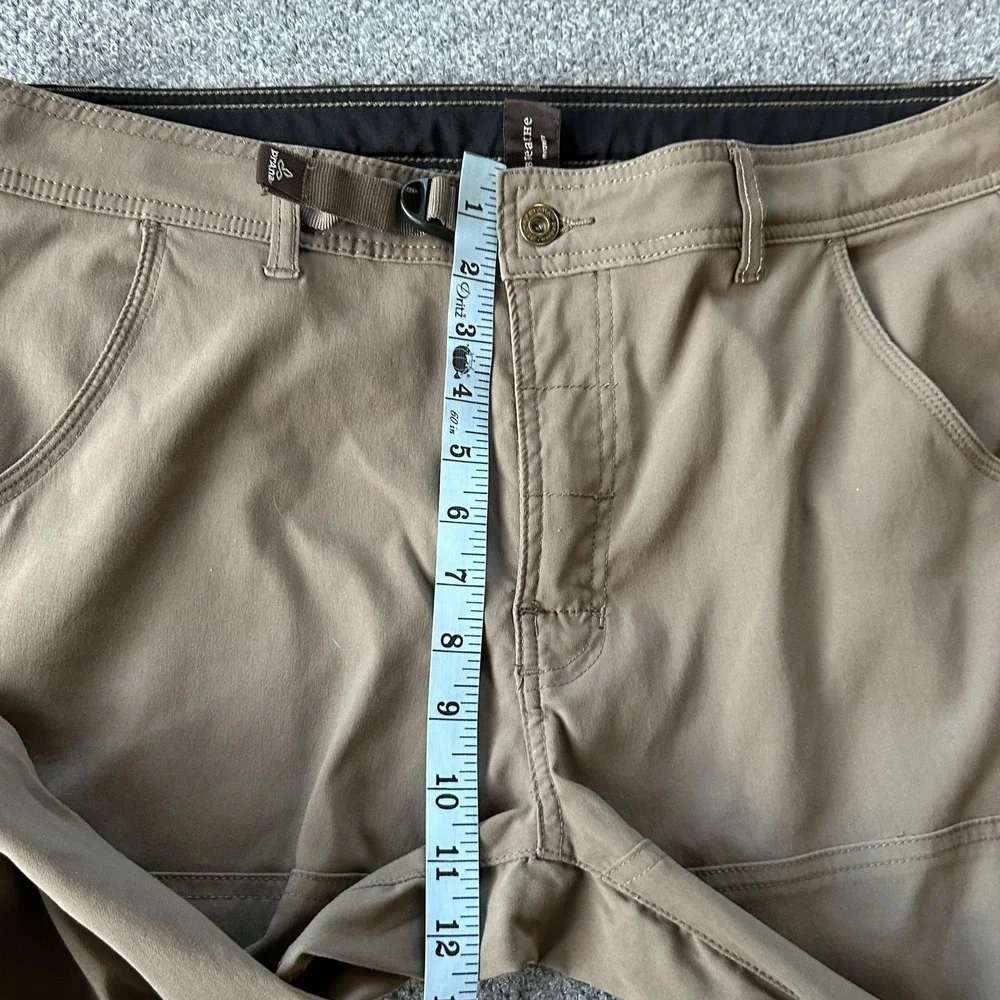 Prana Breathe Pants Mens Large 30L Brown Nylon Hiking Cargo Style‎ MAST30111